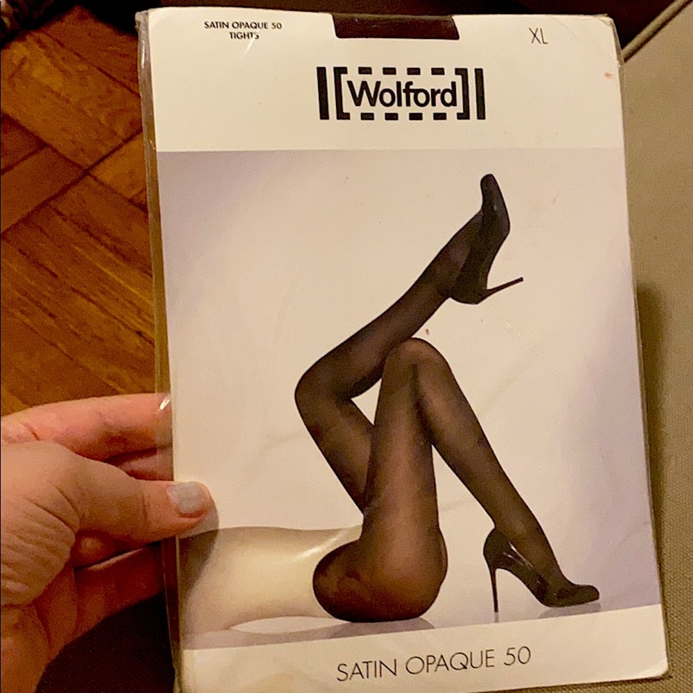 NWT- Wolford Satin opaque 50 tights💜🖤